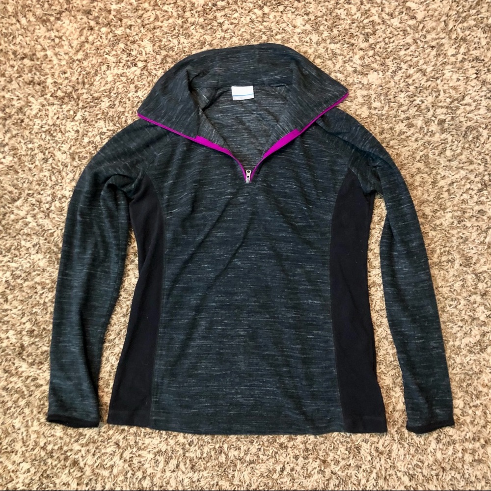 COLUMBIA pullover fleece zip up